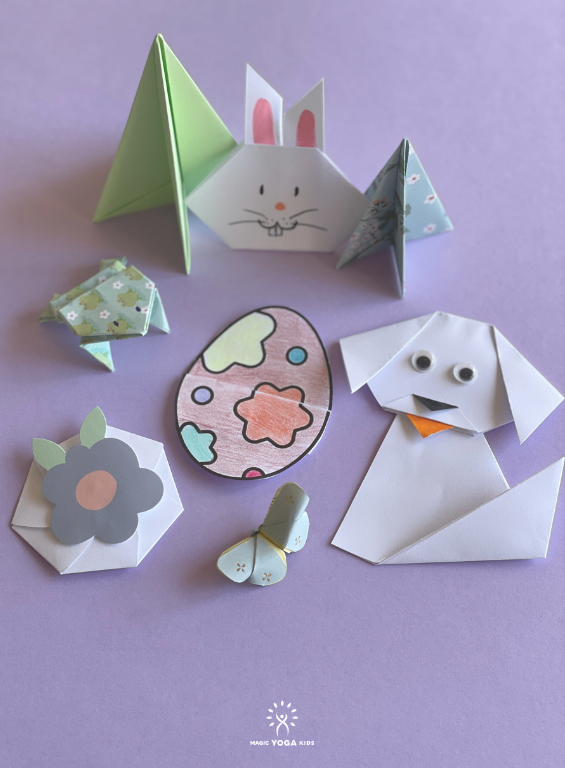 Activité créative pour enfant : origami et yoga, une histoire en mouvements