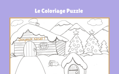 coloriage et puzzle de noël