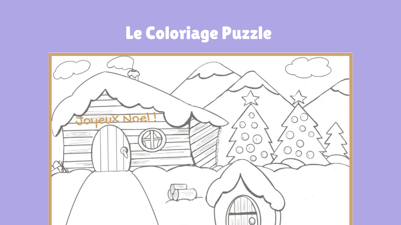 coloriage et puzzle de noël