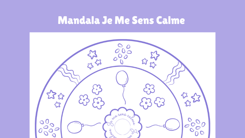 Mandala Je Me Sens Calme